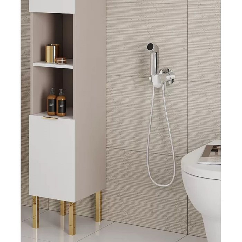 29232340 Гигиенический душ 1jet S EcoSmart с держателем и шлангом 1250 мм, матовый черный хром. фото 2