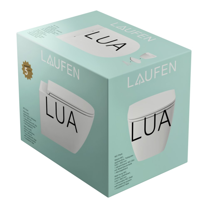 Lua Унитаз подвесной 52*36 см, безобедочный, с сиденьем Soft Close, белый фото 8