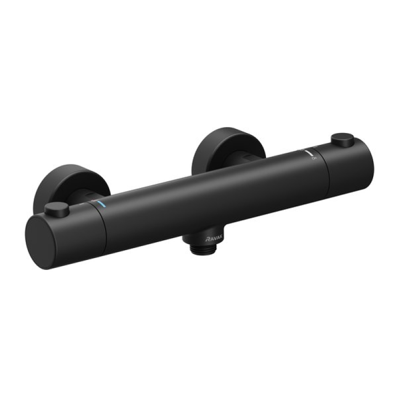 Смеситель для душа Ravak PU 033.20BL термостатический, настенный, черный X070188 фото 1