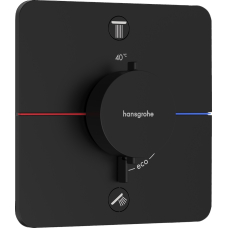 ShowerSelect Comfort Q Змішувач термостатичний прихованого монтажу на 2 споживачі, чорний матовий