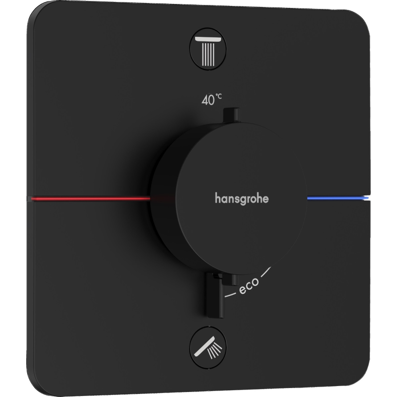 ShowerSelect Comfort Q Смеситель термостатический скрытого монтажа на 2 потребителя, черный матовый фото 1