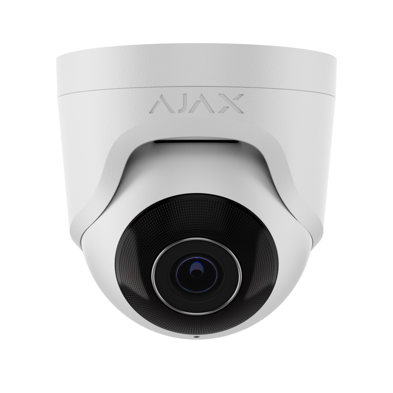 Проводная охранная IP-камера Ajax TurretCam (8 Mp/4 mm) White фото 1