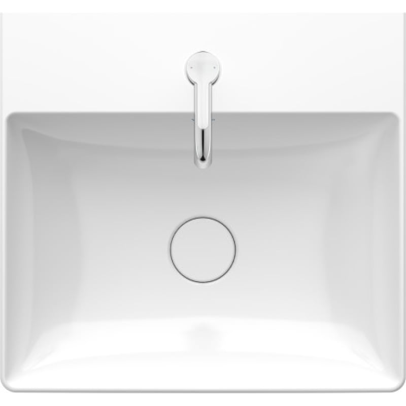 DuraSquare Раковина прямоугольная мебельная/подвесная, 500*470 мм, с отваром для смесителя, без перелива, фото 6