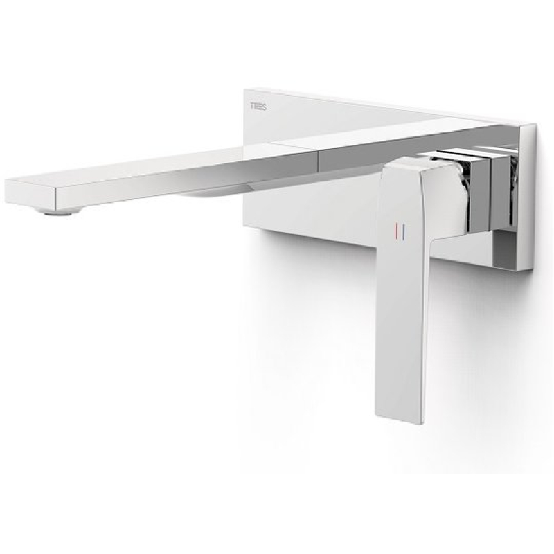 Slim Смеситель для раковины из стены, излив 180 мм, хром 20230011 фото 1