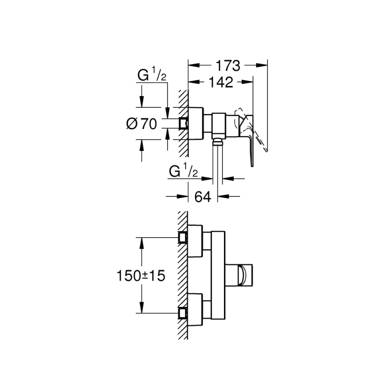 Змішувач для душу Grohe Lineare, хром (33865001) фото 3