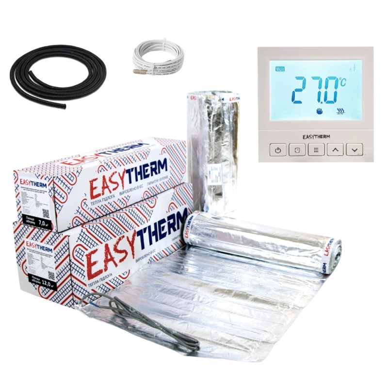 Алюмінієвий мат під ламінат Easytherm 1 м² + програмований терморегулятор Easytherm Easy Pro фото 1