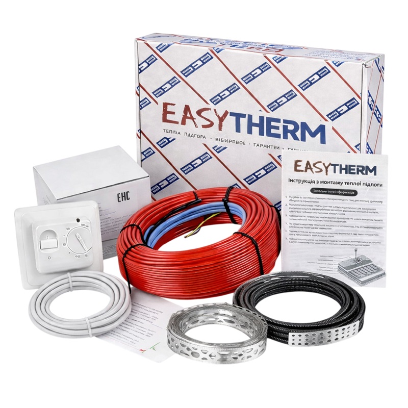 Нагрівальний кабель Easytherm EC - 11 м, 198 Вт + механічний терморегулятор RTC 70 фото 1