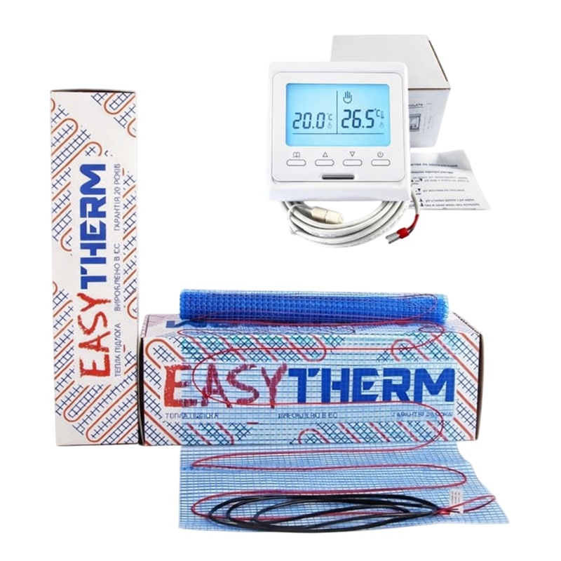 Нагревательный мат Easytherm EM 2 м² + программируемый терморегулятор E51.716 фото 1