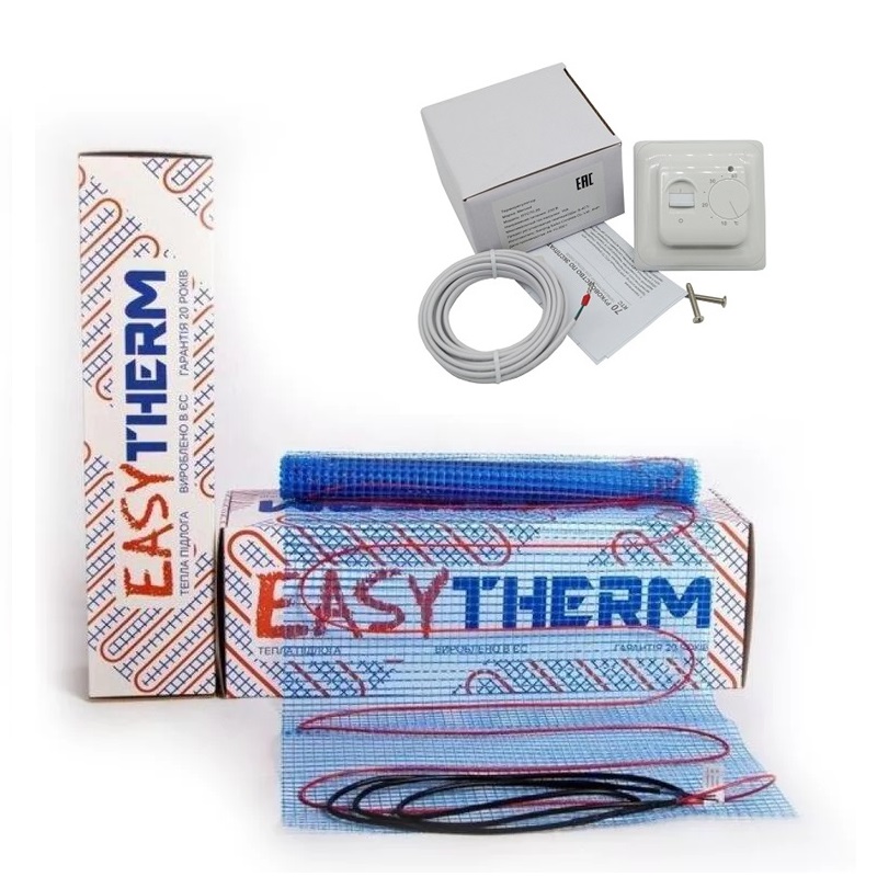 Нагревательный мат Easytherm EM 0.5 м² + механический терморегулятор RTC 70 фото 1