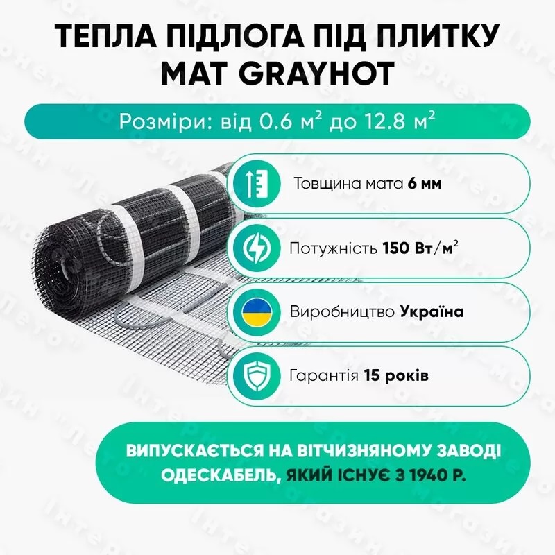 Нагревательный мат Grayhot 0.6 м² фото 5