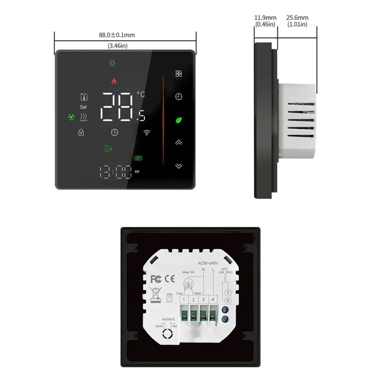 Wi-Fi Терморегулятор Heat Plus BHT-300 Черный фото 7