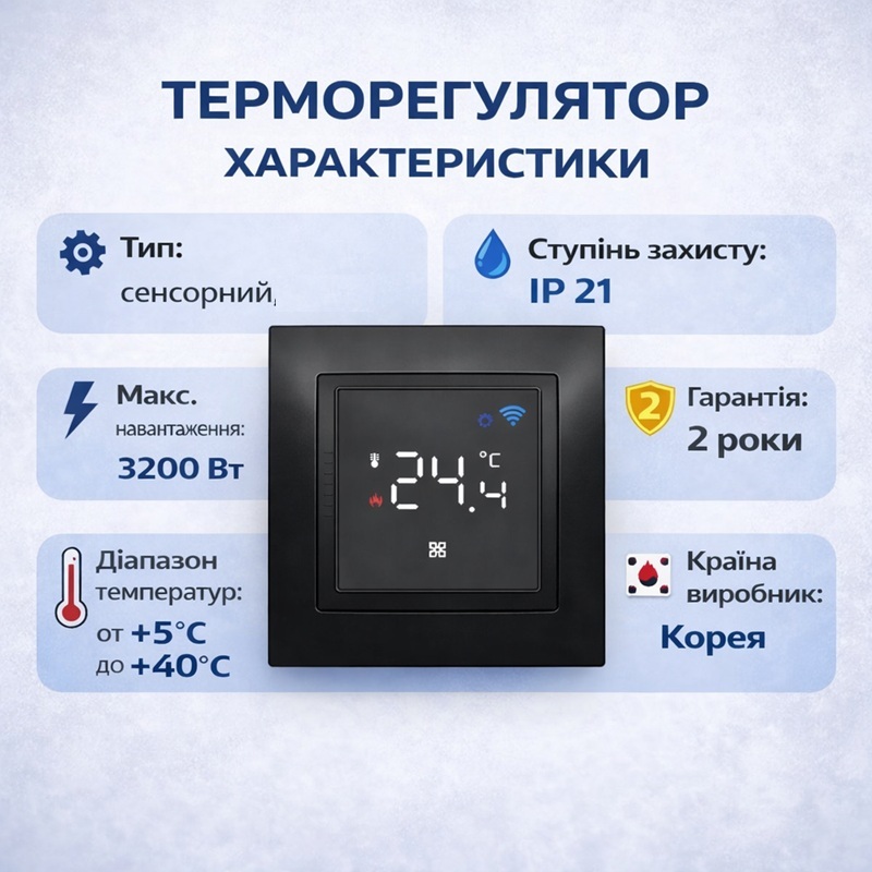 Цифровой терморегулятор Heat Plus M79.716 Черный фото 4