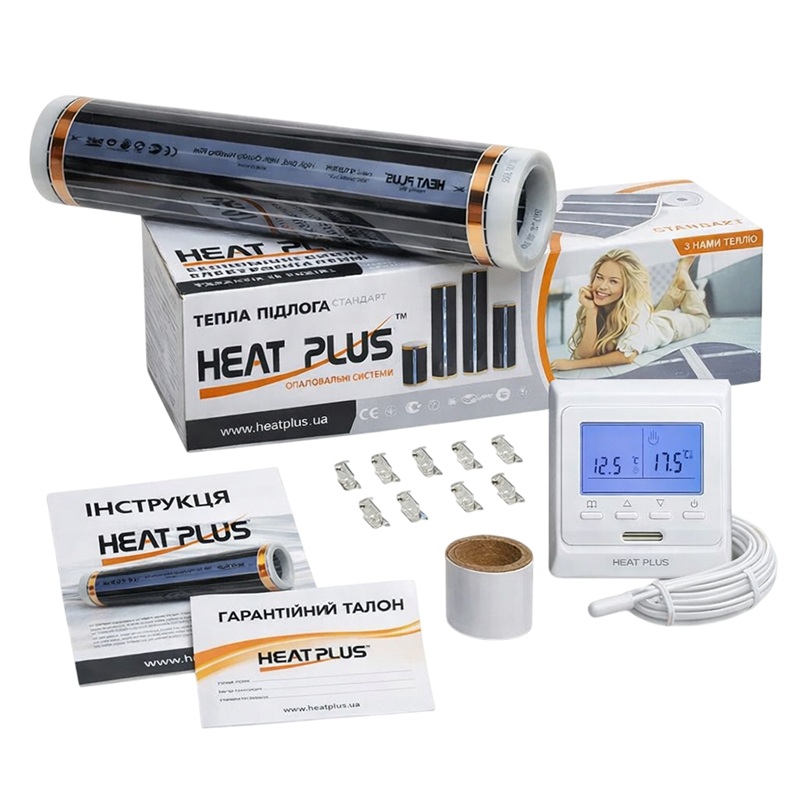 Набор инфракрасной пленки Heat Plus Standart 1 м² с программируемым терморегулятором фото 1
