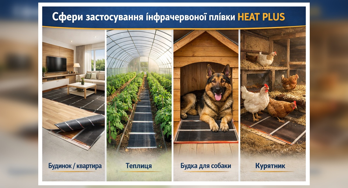 Сфера применения инфракрасной пленки Heat Plus Standart Сфера применения инфракрасной пленки Heat Plus Standart