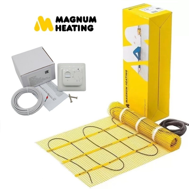 Нагревательный мат Magnum mat 1 м² + механический терморегулятор RTC 70 фото 1