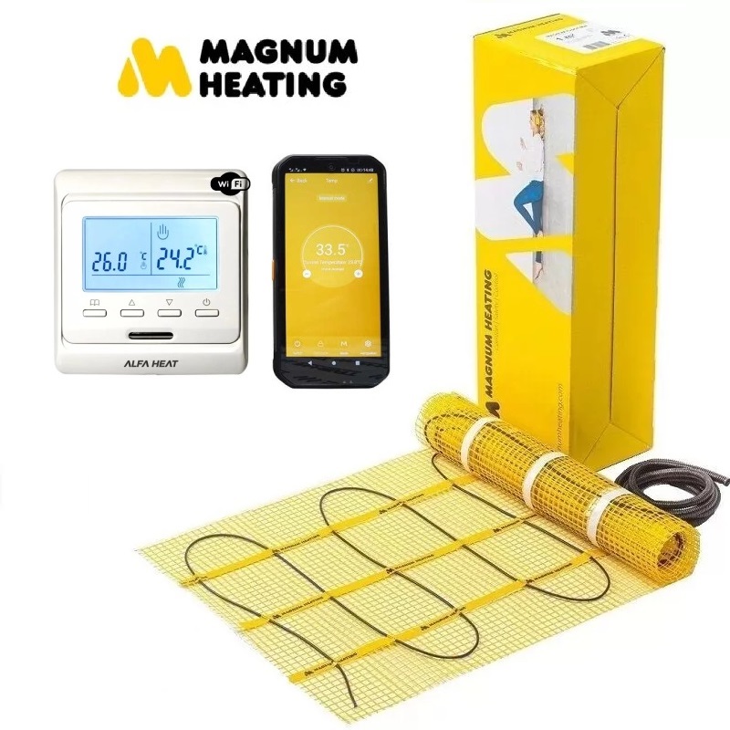 Нагревательный мат Magnum mat 1.5 м² + Wi-Fi терморегулятор фото 1