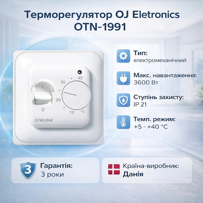 Механический терморегулятор OTN-1991 (OJ Electronics) фото 2