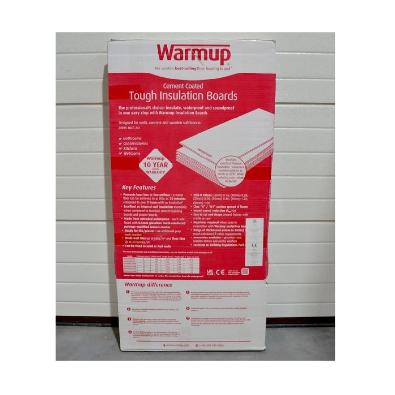 Армированная теплоизоляция WarmUp Insboard 1250x600x50 mm фото 5