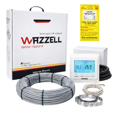 Нагревательный кабель Wazzell - 10 м, 200 Вт + программируемый терморегулятор E51.716