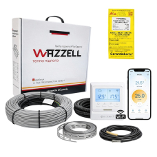 Нагревательный кабель Wazzell - 100 м, 2000 Вт + Wi-Fi терморегулятор