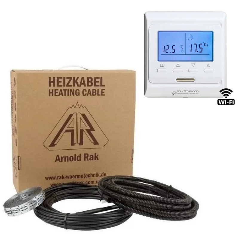 Нагревательный кабель Arnold Rak 20 EC - 25 м, 500 Вт + Wi-Fi терморегулятор фото 1