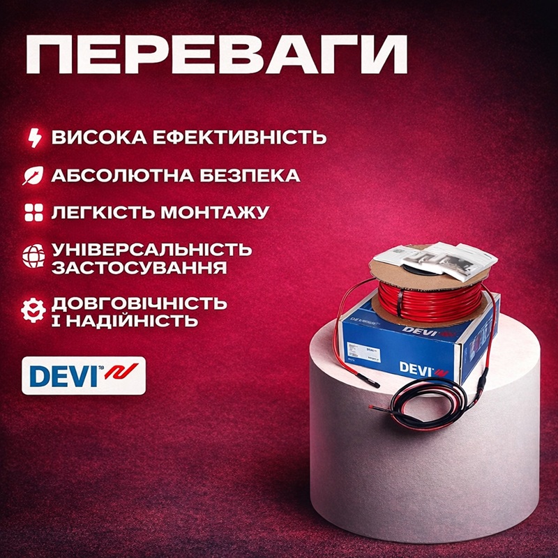 Нагревательный кабель DEVIflex 18T - 13 м, 230 Вт фото 3