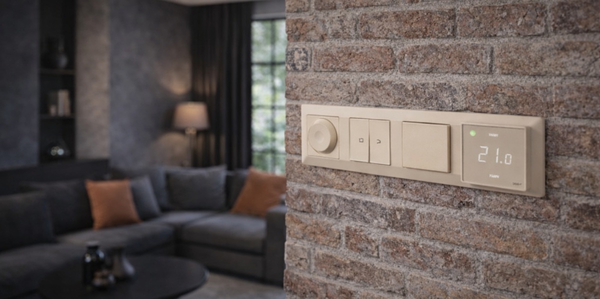 Wi-Fi терморегулятор DEVIreg Smart Ivory (140F1141) в интерьере