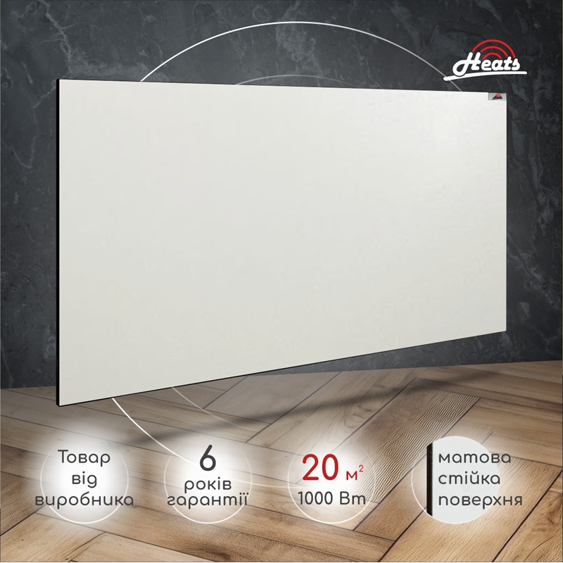 Керамический обогреватель Heats 1000R White c терморегулятором фото 3