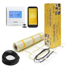 Нагревательный мат под плитку In-Therm 200 - 0.8 м² + Wi-Fi терморегулятор