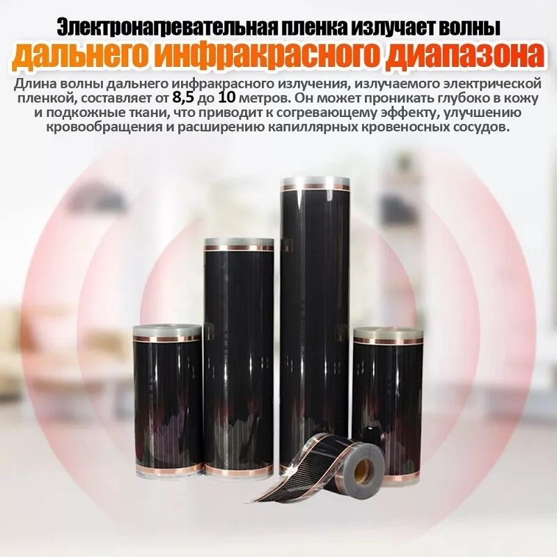 Комплект инфракрасной пленки Enerpia 1 м² с программируемым терморегулятором фото 12