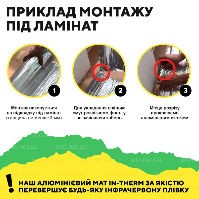 Алюминиевый нагревательный мат In-Therm 4 м² фото 7