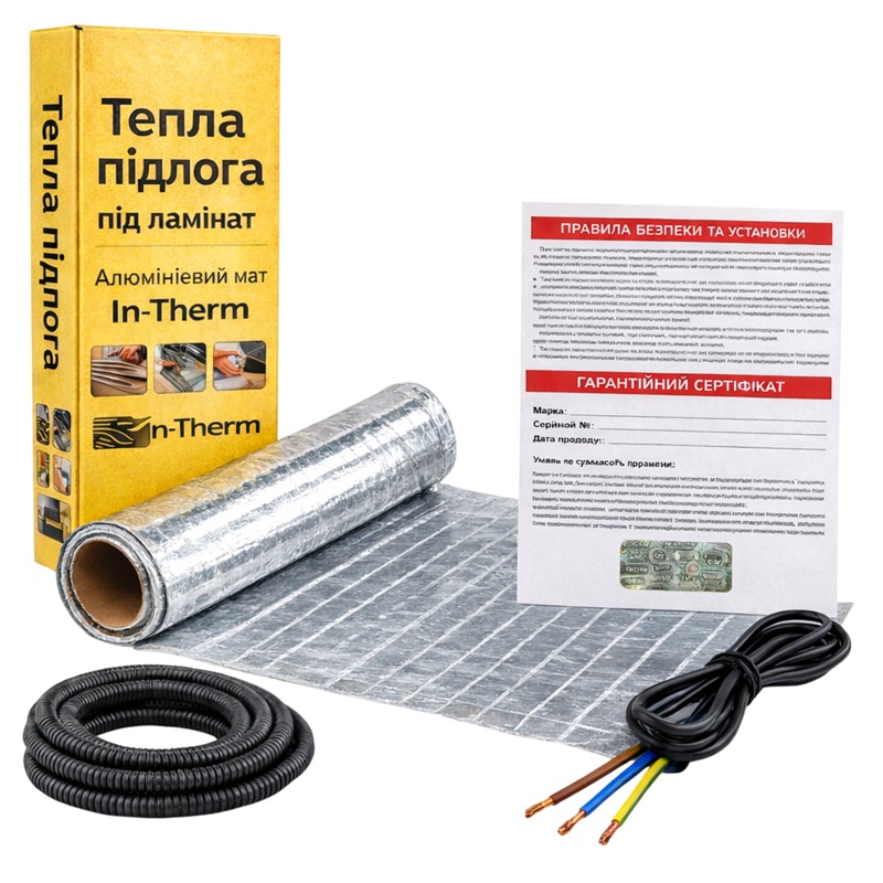 Алюминиевый нагревательный мат In-Therm 4 м² фото 1