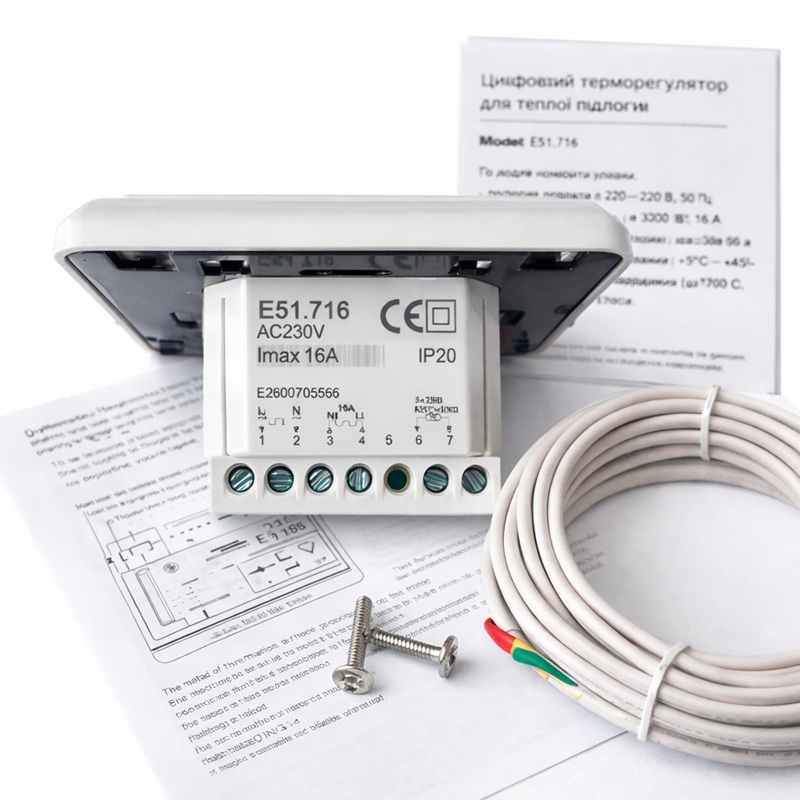 Программируемый терморегулятор In-Therm E51.716 Белый фото 9
