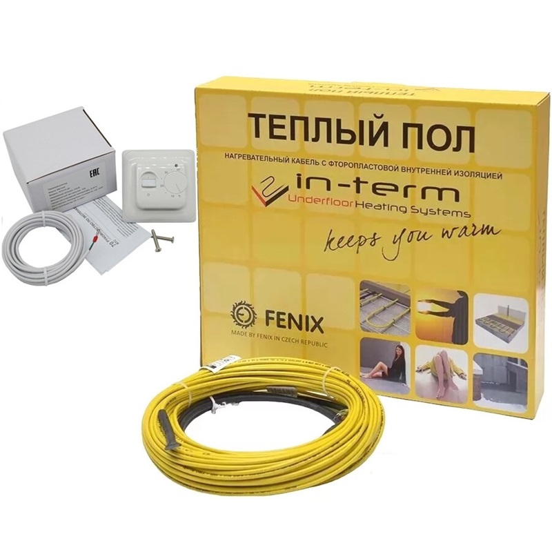 Нагревательный кабель In-therm ADSV 20 - 14 м, 270 Вт + механический терморегулятор In-therm RTC 70 фото 1