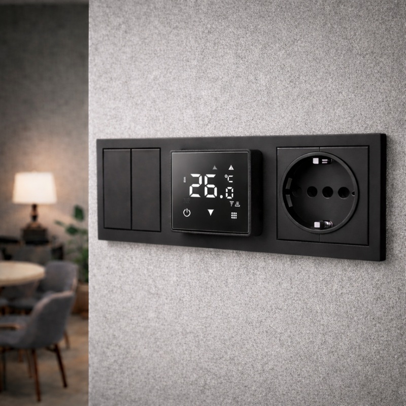 Wi-Fi Терморегулятор In-Therm PWT 516 Чорний матовий фото 2