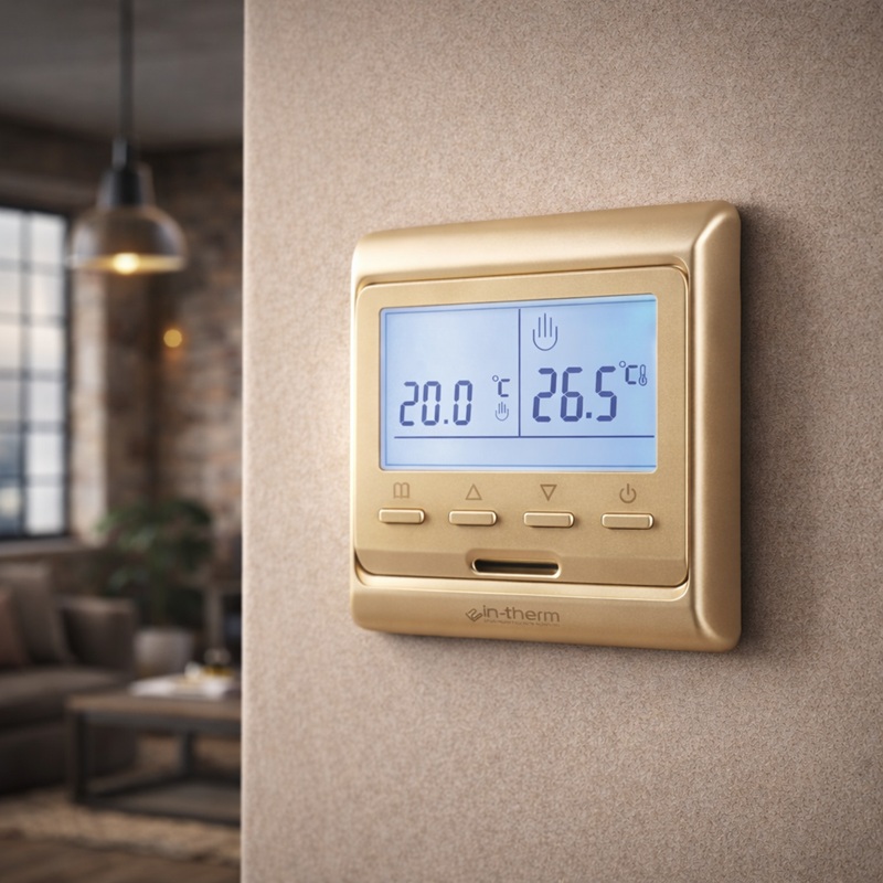 Программируемый терморегулятор In-Therm E51.716 Золотой фото 2