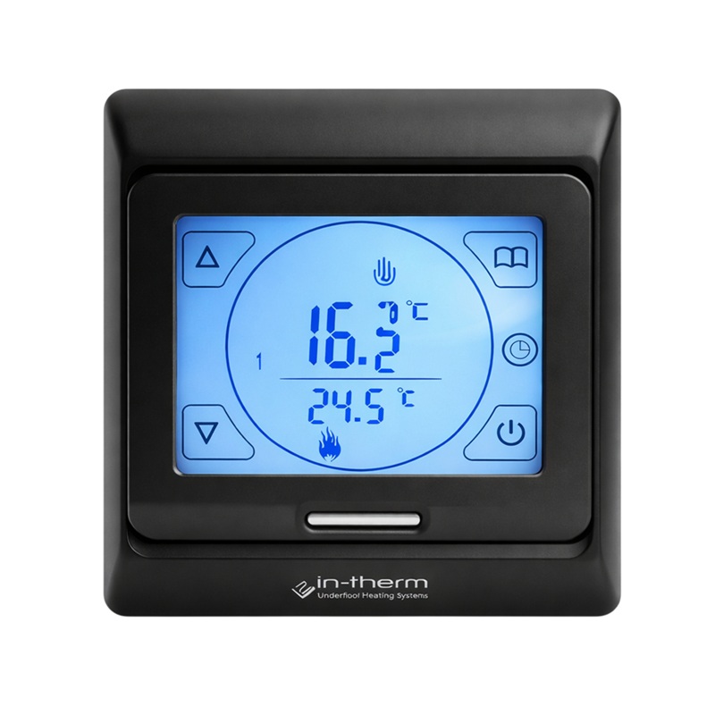 Программируемый терморегулятор In-therm RTC E91.716 Черный Матовый фото 1
