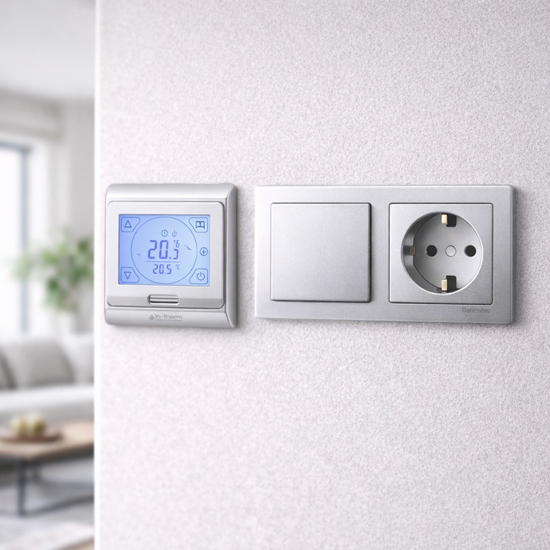 Программируемый терморегулятор In-Therm RTC E91.716 Silver фото 2
