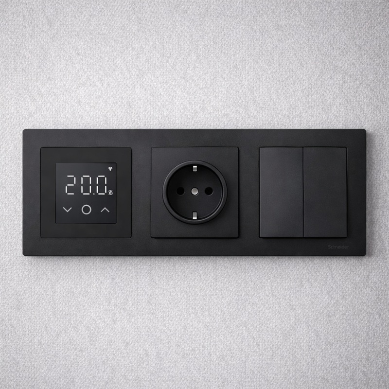 Цифровой терморегулятор In-Therm PT 030 SL Черный матовый фото 3