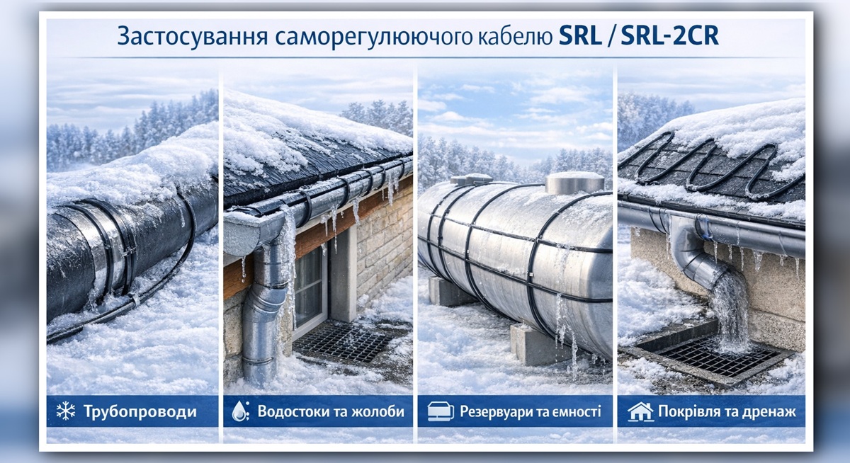 Саморегулирующийся кабель In-Therm Srl 10 2 CR - применение