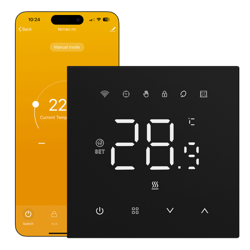 Wi-Fi Терморегулятор Terneo NX Чорний фото 1