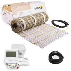 Нагревательный мат под плитку Veria Quickmat 150 - 1 м² + программируемый терморегулятор E51.716