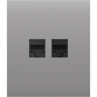 Передняя панель для встроенной розетки Ajax CenterCover (LAN) Fog (126200.318.FG)