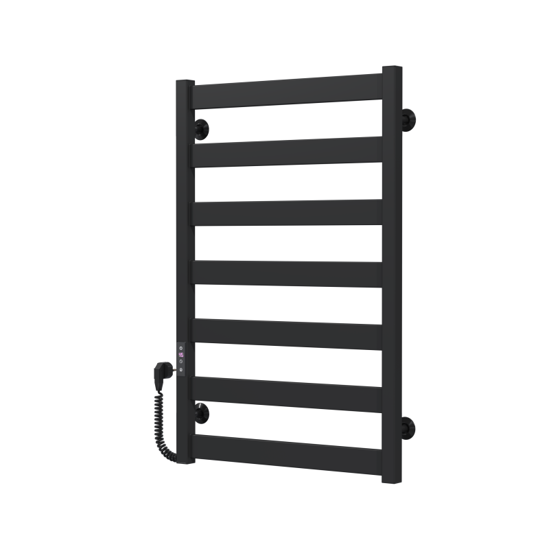 Полотенцесушитель электрический Harmony П7 500х800 Deffi крашеная сталь (Черный, JD04, Левое подключение) фото 4