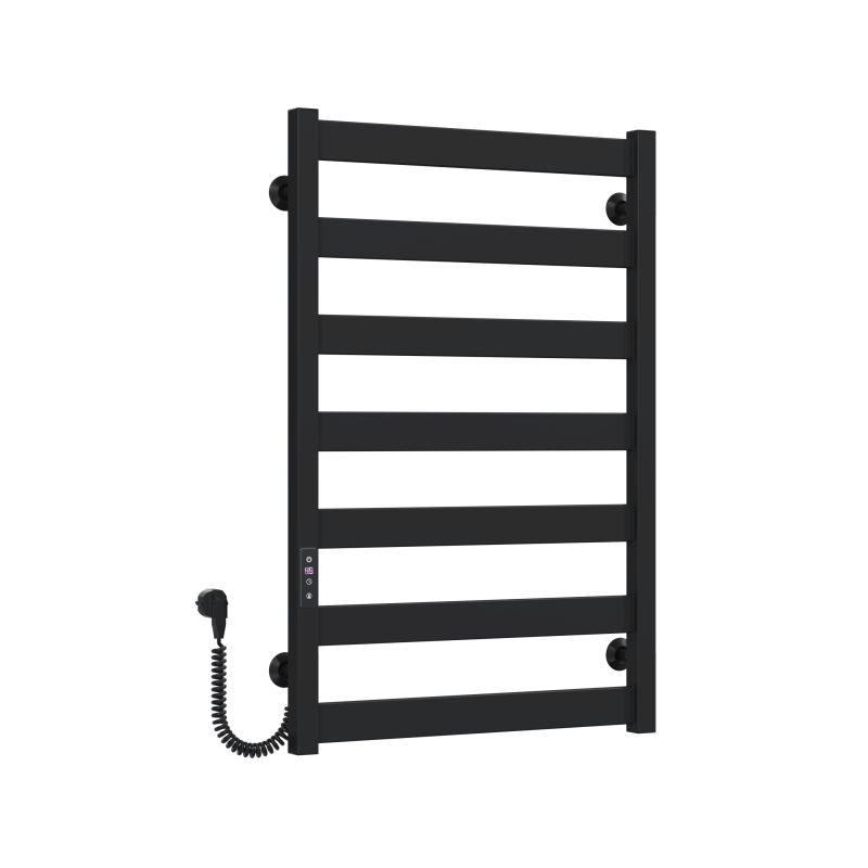 Полотенцесушитель электрический Harmony П7 500х800 Deffi крашеная сталь (Черный, JD04, Левое подключение) фото 3