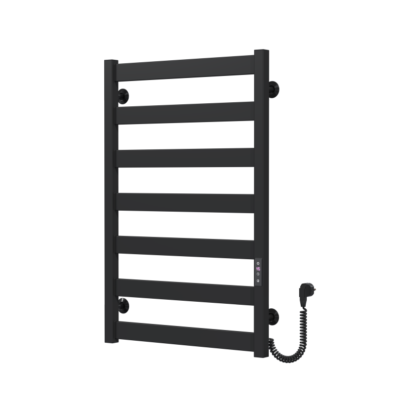 Полотенцесушитель электрический Harmony П7 500х800 Deffi крашеная сталь (Черный, JD04, Правое подключение) фото 4