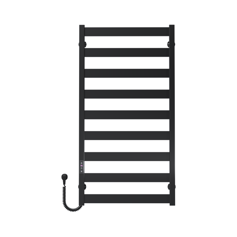 Полотенцесушитель электрический Harmony П9 500х1000 Deffi крашеная сталь (Черный, JD04, Левое подключение) фото 2