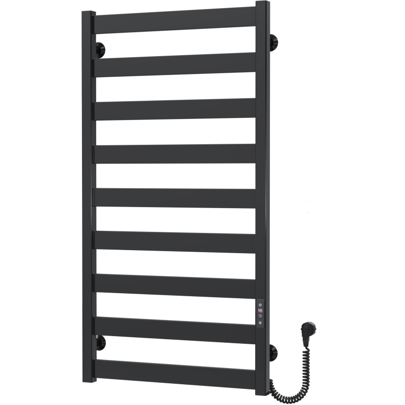 Полотенцесушитель электрический Harmony П9 500х1000 Deffi крашеная сталь (Черный, JD04, Правое подключение) фото 4