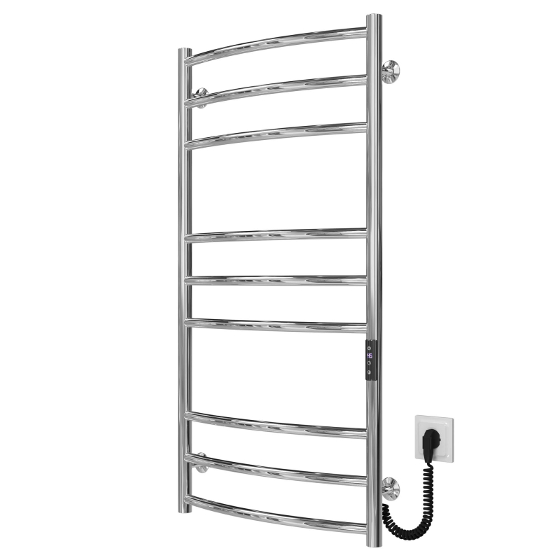 Полотенцесушитель электрический Классик Элит П9 600х1000 Deffi нержавеющая сталь (Хром, JD03, Правое подключение) фото 2