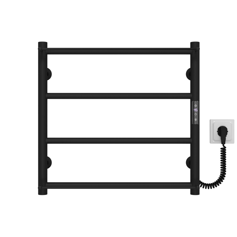 Рушникосушарка електрична Ladder П4 400х500 Deffi нержавіюча сталь (Чорний, JD03, Праве підключення) фото 1
